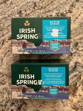 Original Irish Spring Active Scrub Deodorant Soap - Green